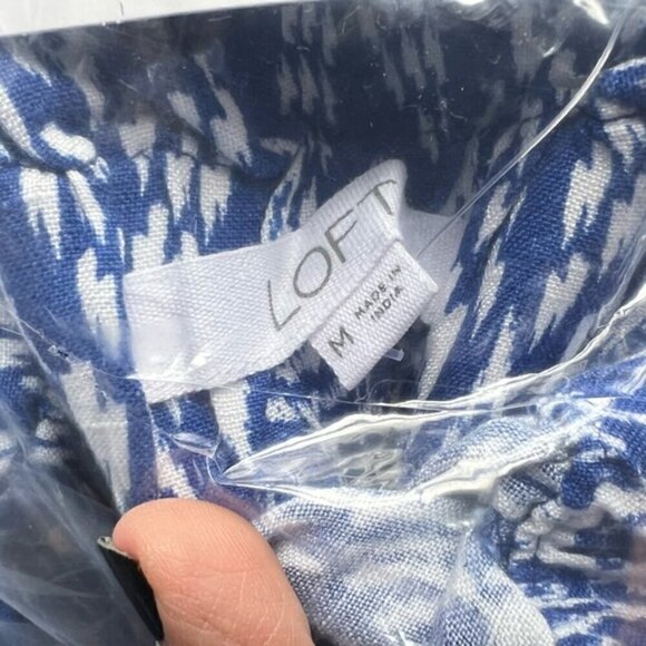 Loft - Women's Linen Blend Shorts - Blue/White. Size: M. NWT - Picture 4 of 8